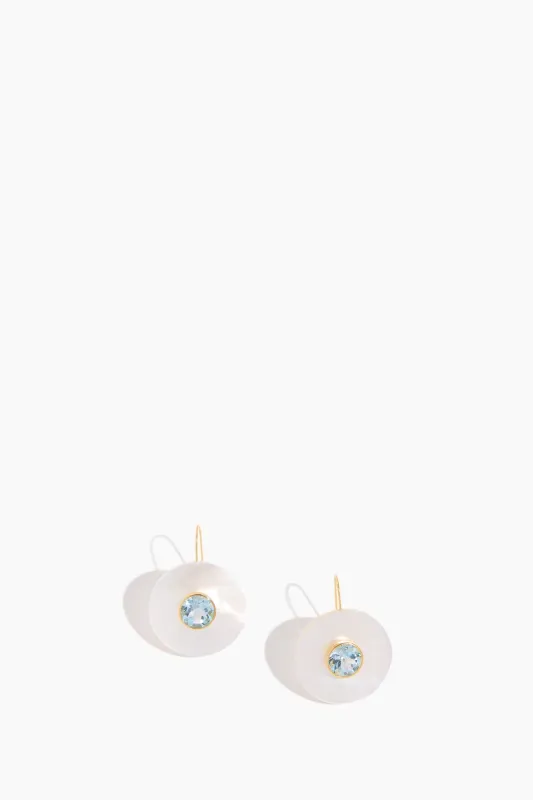 Taj Earrings in Blue Topaz sold by Hampden Clothing