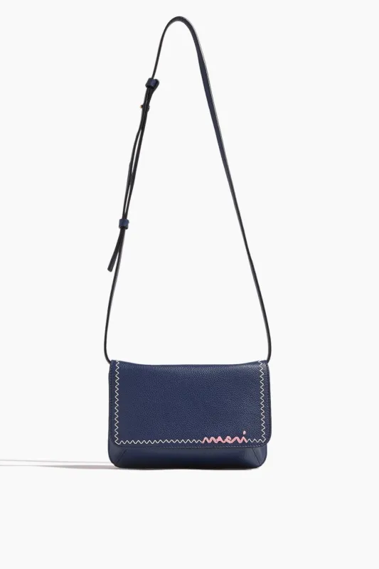 Pochette Shoulder Bag in Blue China sold by Hampden Clothing