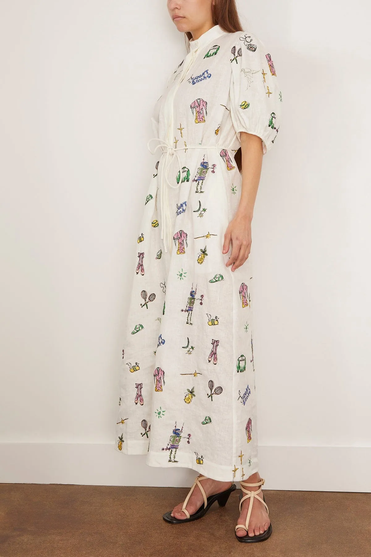 Play Embroidered Shirtdress in Cream sold by Hampden Clothing product image thumbnail 4