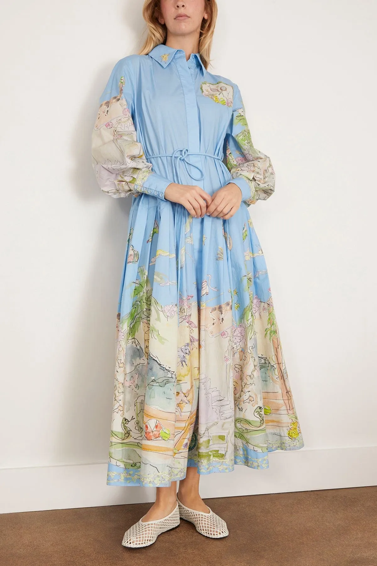 Anouk Shirtdress in Sky sold by Hampden Clothing product image thumbnail 3