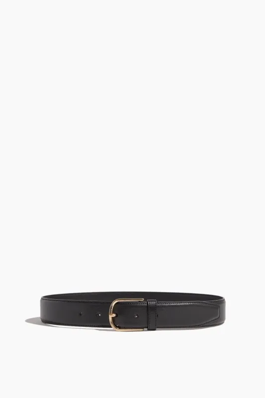 Wide Trouser Belt in Black made by Toteme