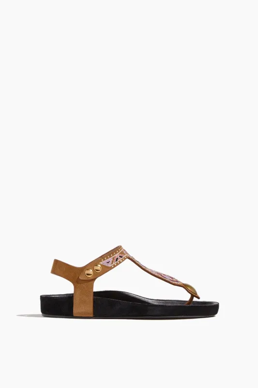 Enore Sandal in Cognac sold by Hampden Clothing