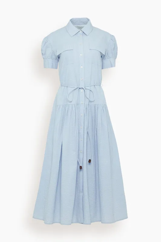 Carrington Dress in Powder Blue sold by Hampden Clothing