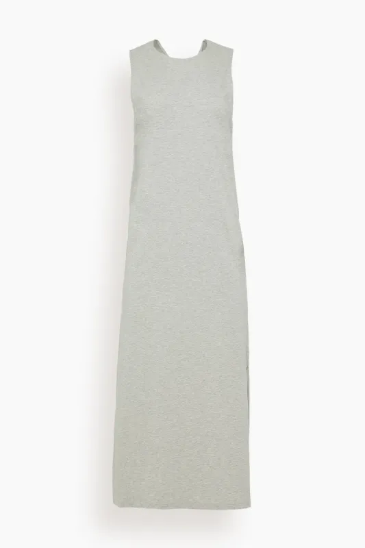 Rayna Backless Dress in Grey Melange made by Loulou Studio