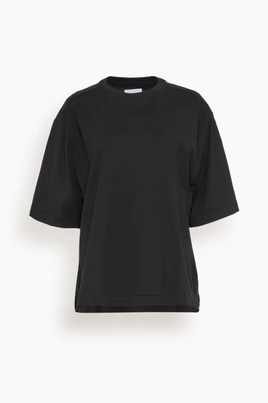 The Boxy Tee in Black sold by Hampden Clothing