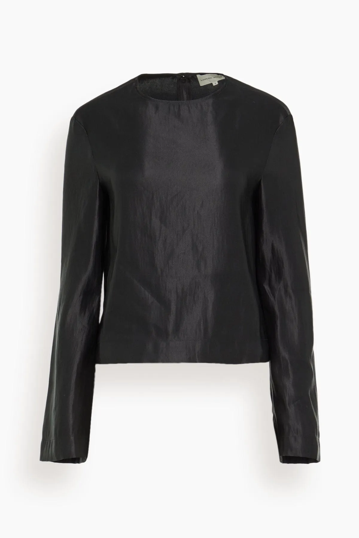 Round Neck Blouse in Black sold by Hampden Clothing