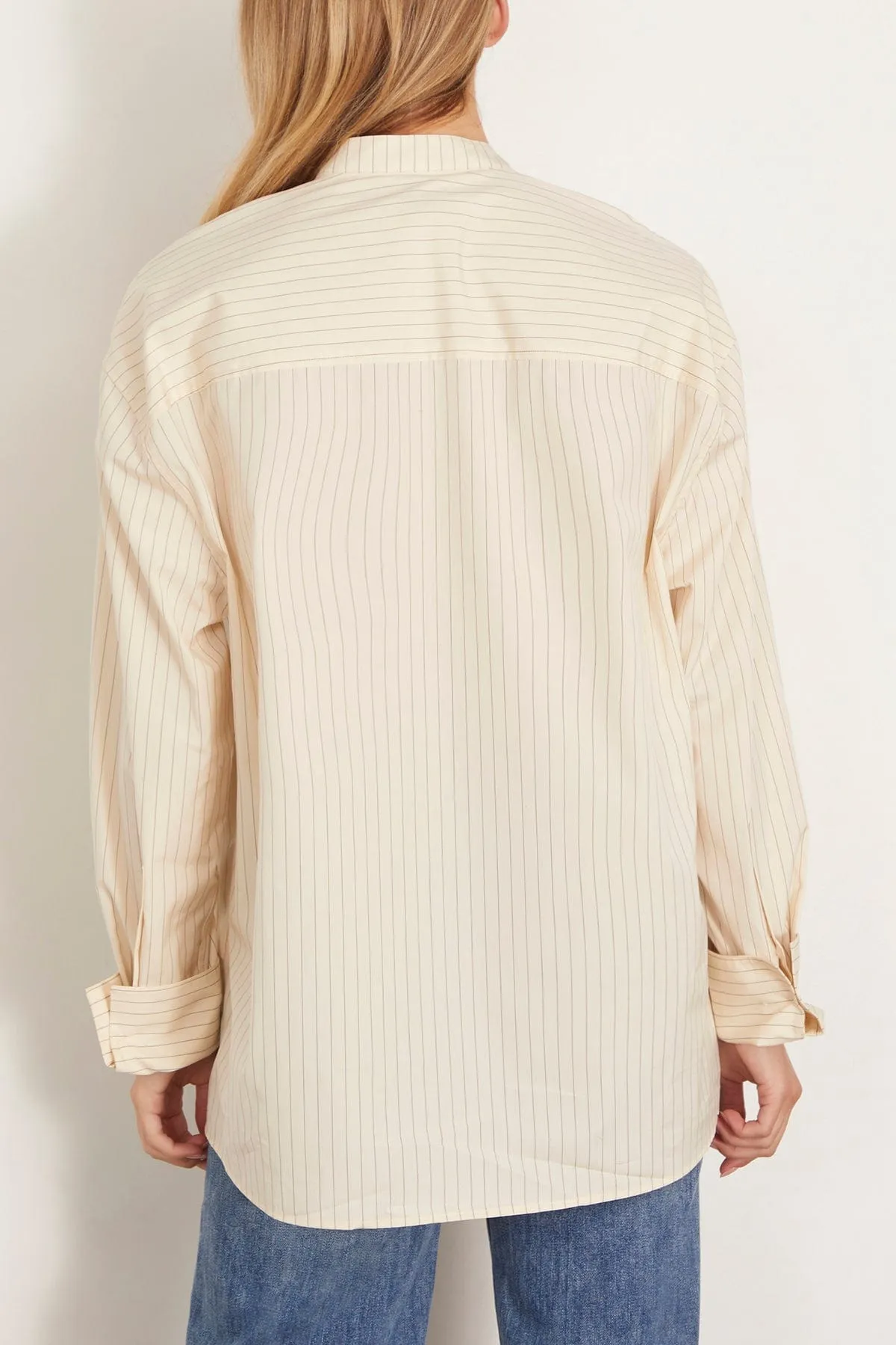 Blouse in Ivory/Black Stripes sold by Hampden Clothing product image thumbnail 5