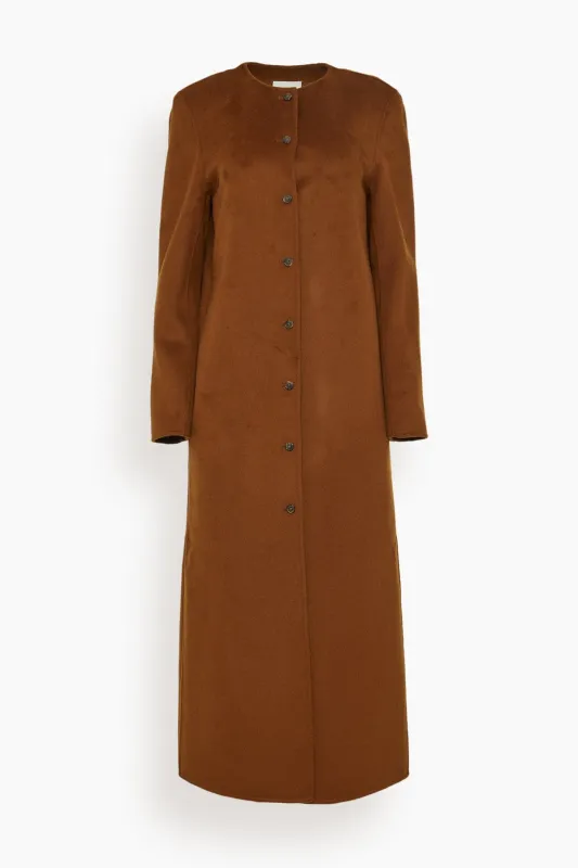 Long Coat in Wood made by Loulou Studio