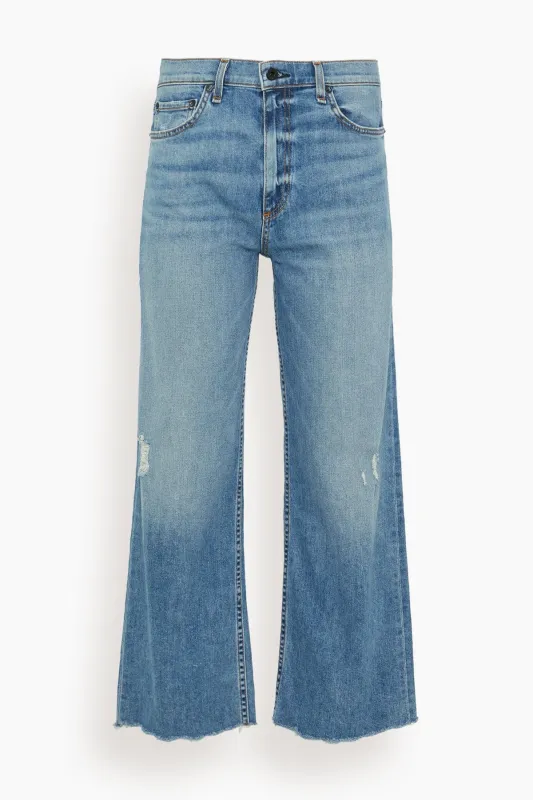 Crop Wide Leg Jeans in Trestles sold by Hampden Clothing