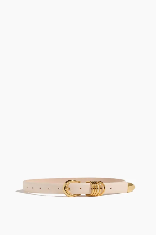 Hollyhock Belt in Ivory/Gold sold by Hampden Clothing