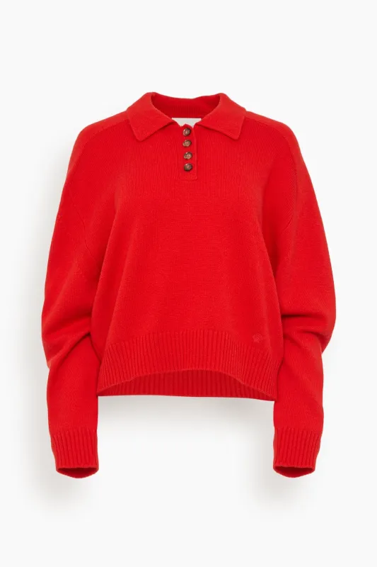 Homere Sweater in Tomato sold by Hampden Clothing