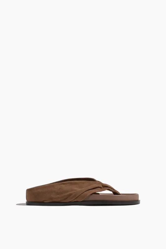 Shaw Sandal in Caribou Suede sold by Hampden Clothing