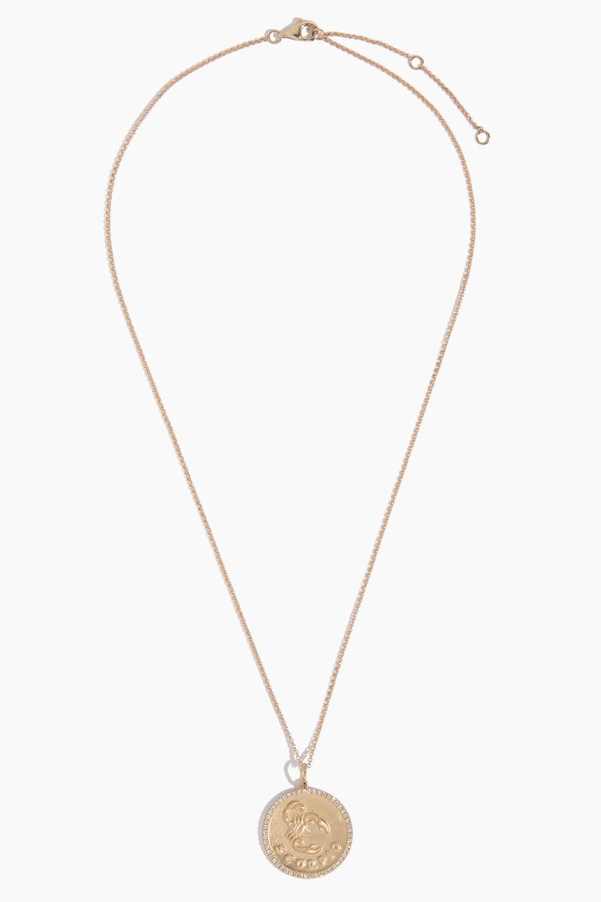 Scorpio Zodiac Pendant Necklace in 14k Yellow Gold sold by Hampden Clothing product image thumbnail 3