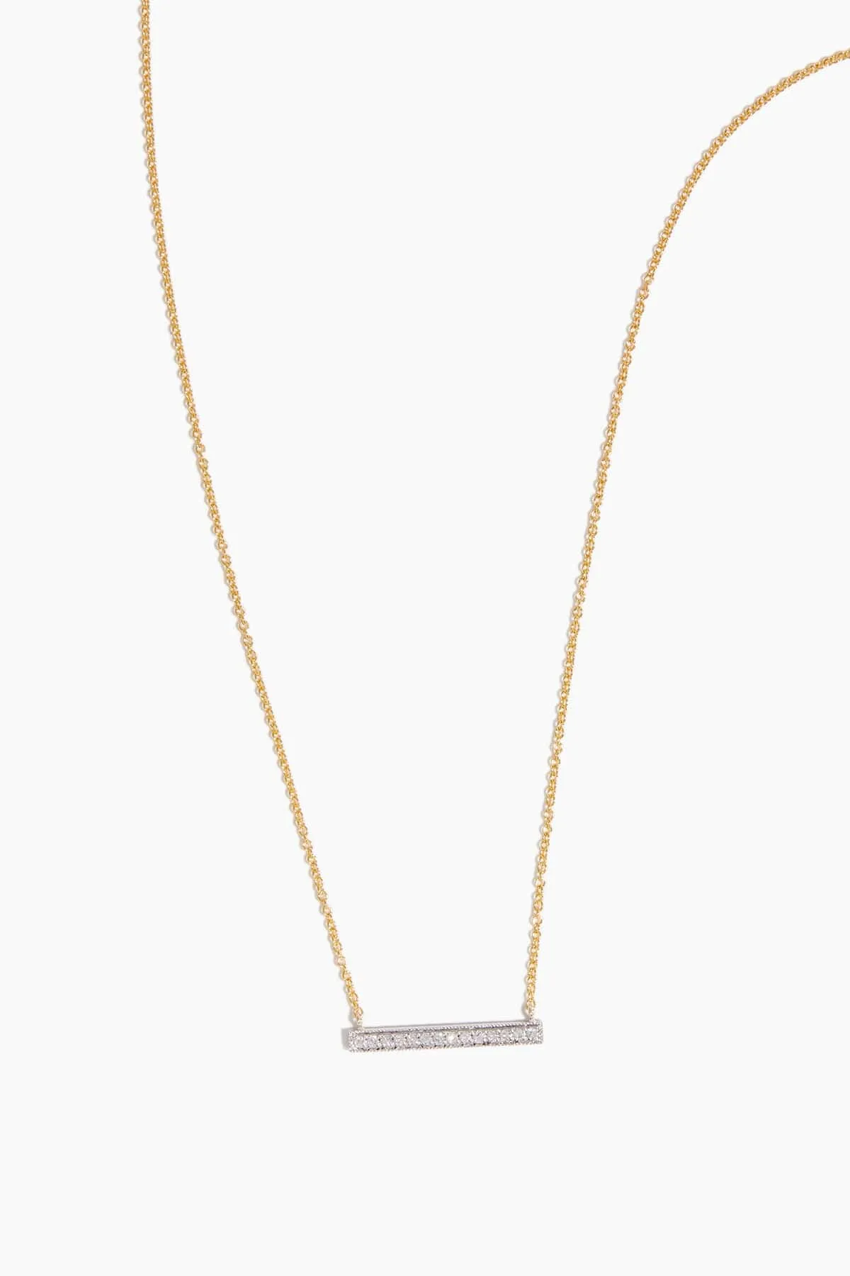 Sylvie Rose Medium Bar Necklace in 14k Yellow Gold sold by Hampden Clothing