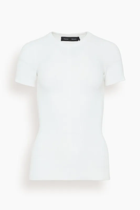 Sky Rib Top in White made by Proenza Schouler