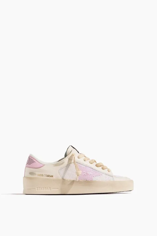Stardan Sneaker in White/Orchid Pink sold by Hampden Clothing
