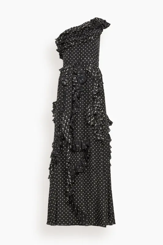 Angela Gown in Noir/Ivory made by Hampden Clothing