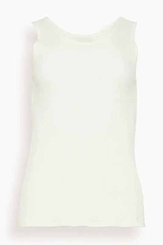 Alicudi Tank Top in Ivory sold by Hampden Clothing