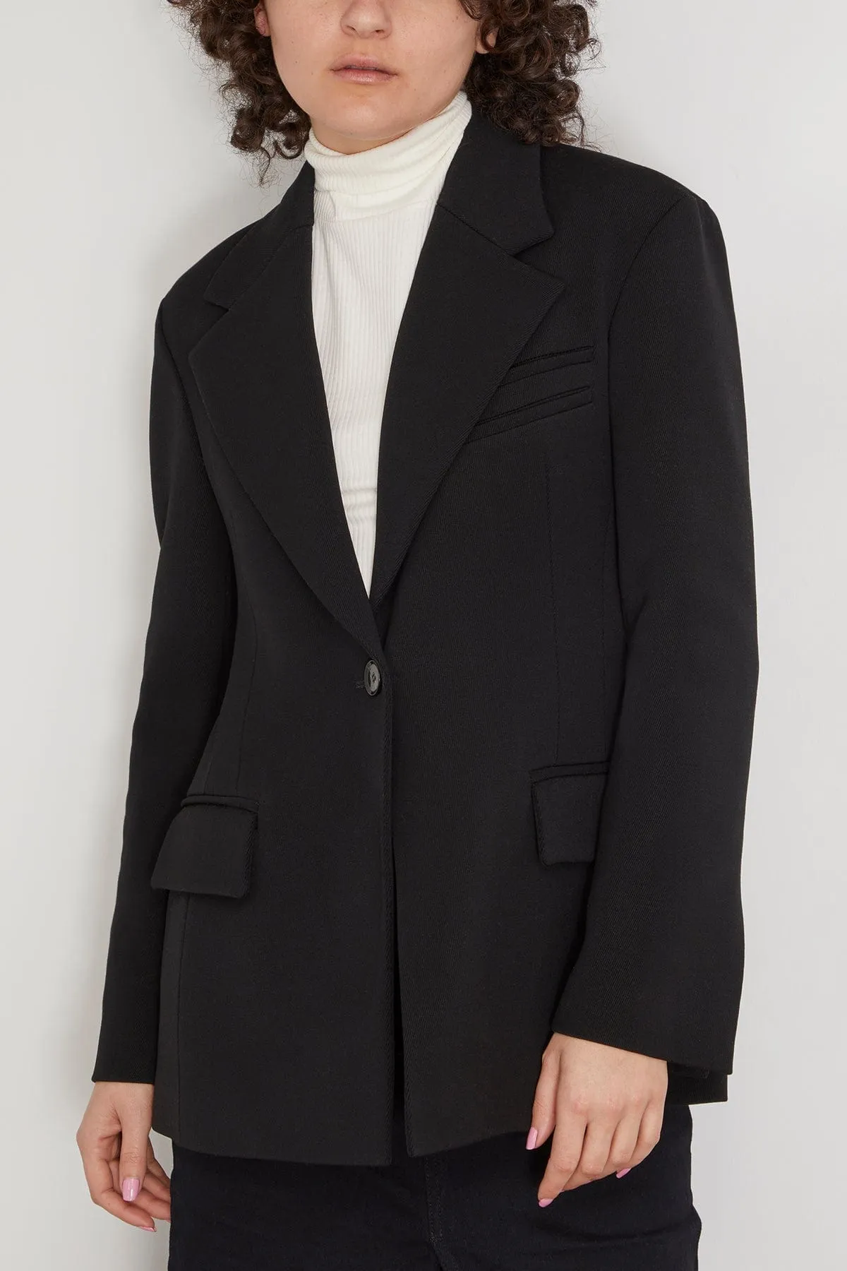 Wool Twill Jacket in Black sold by Hampden Clothing product image thumbnail 3