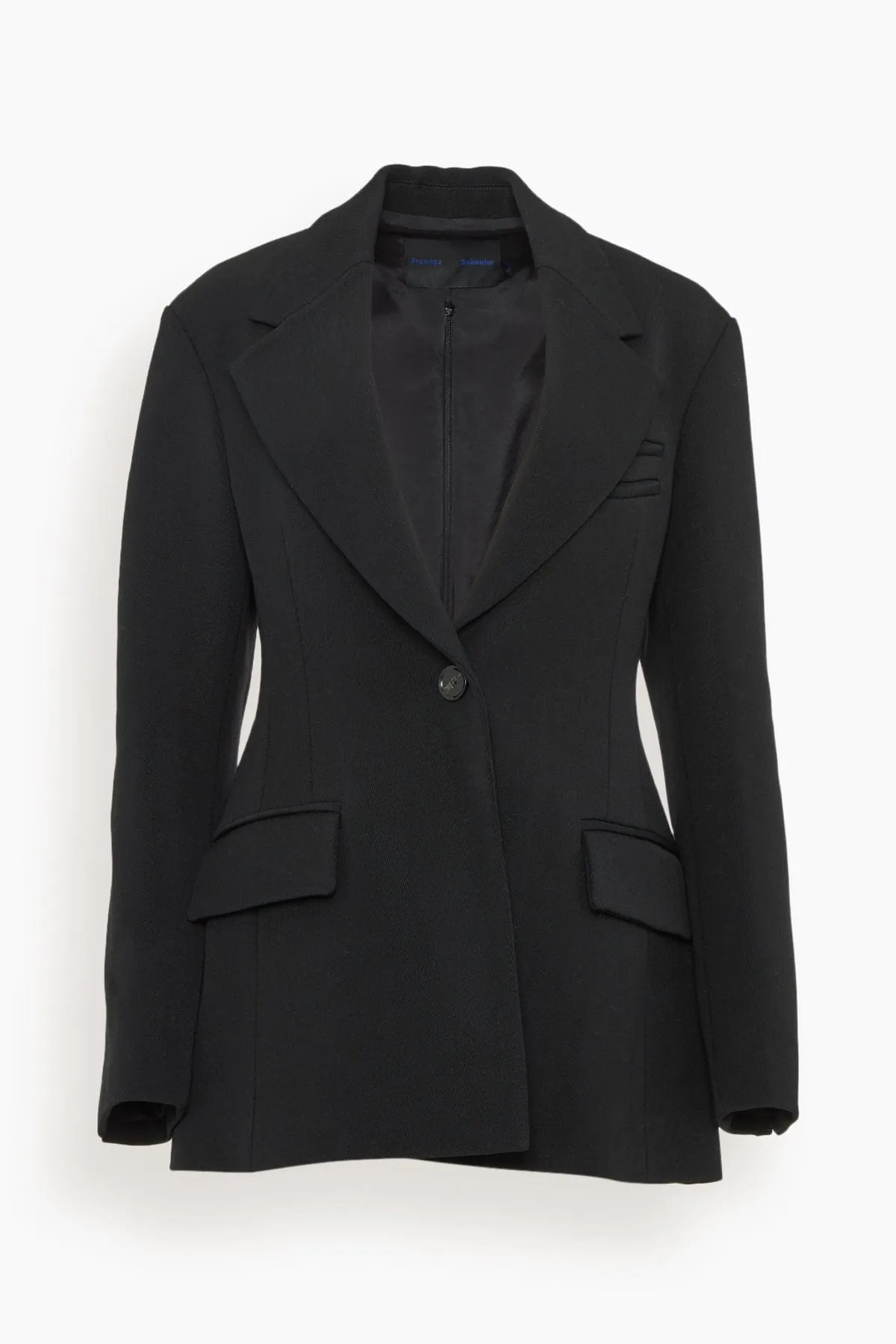 Wool Twill Jacket in Black sold by Hampden Clothing