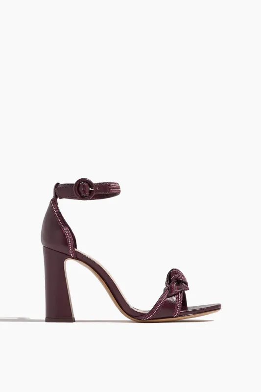 Clarita Metal Embroidery Heel in Cherry Lacquer sold by Hampden Clothing