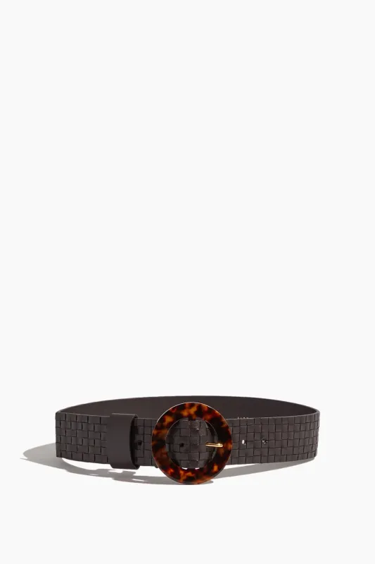 Louise Leather Belt in Brown made by Lizzie Fortunato