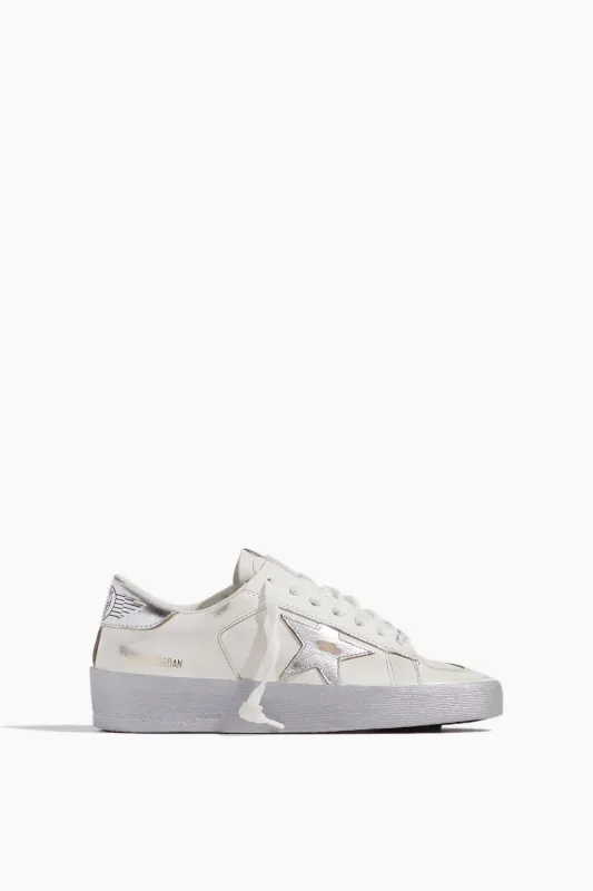 Stardan Sneaker in White/Silver sold by Hampden Clothing