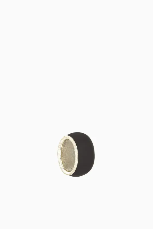 Wide Black Enamel Bead sold by Hampden Clothing