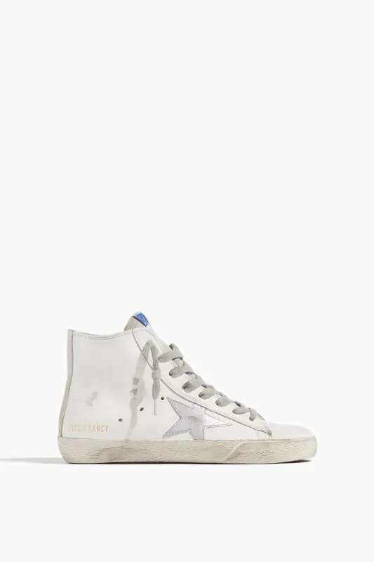 Francy Sneaker in White/Silver/Milk sold by Hampden Clothing