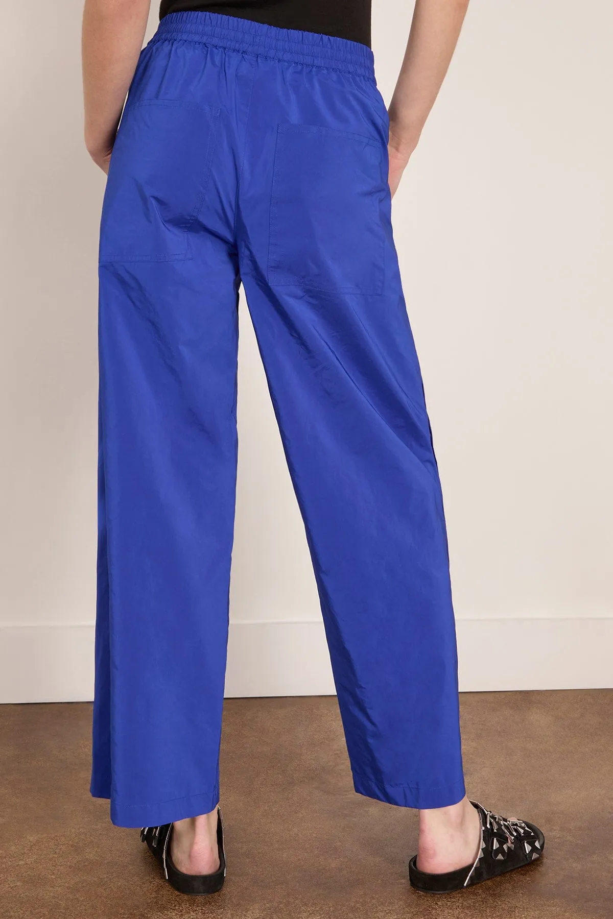 Nylon Snap Pull On Jogger in Blue sold by Hampden Clothing product image thumbnail 4