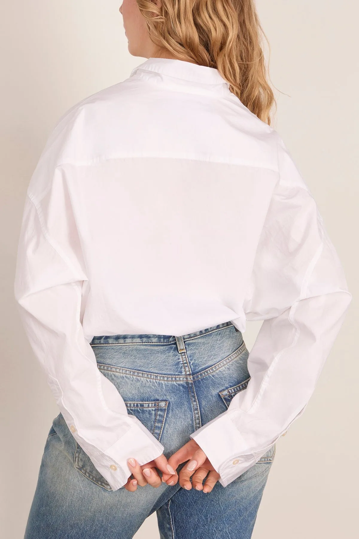 Crossover Bubble Shirt in White sold by Hampden Clothing product image thumbnail 4