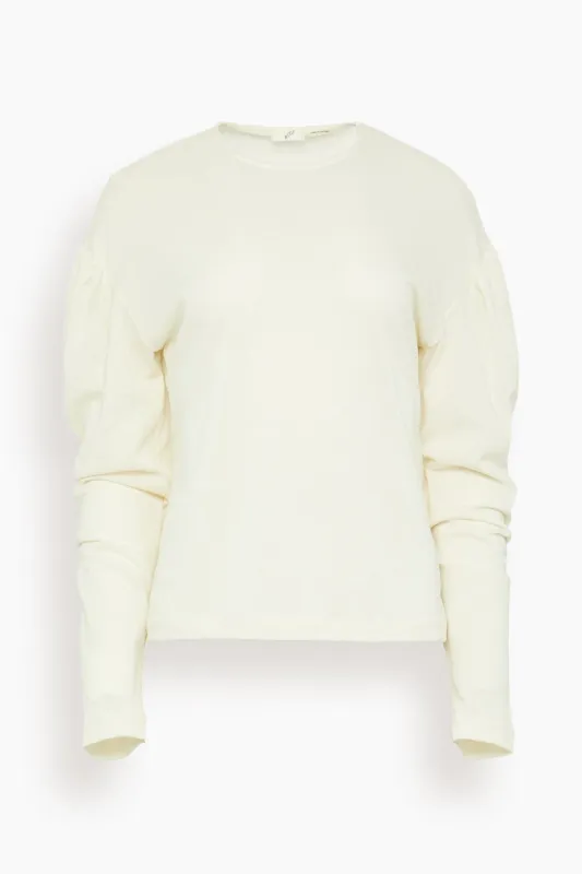 Dropped Shoulder Top in Off-White sold by Hampden Clothing