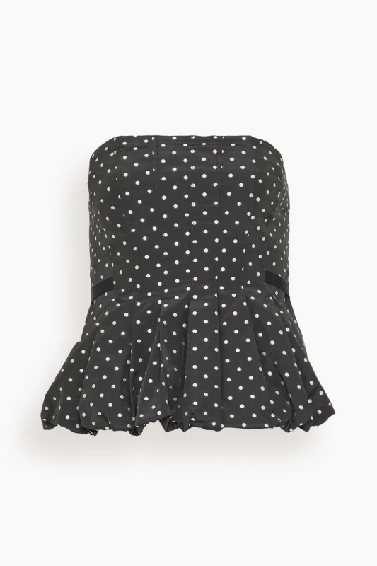 Farah Top in Black/Ivory Multi sold by Hampden Clothing