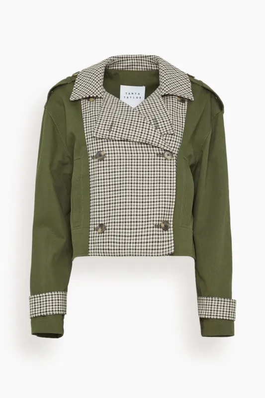 Walton Jacket in Army Check Multi made by Tanya Taylor