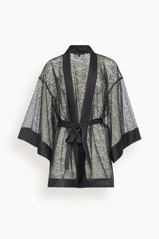 Petite Fleur Kimono in Black made by Kiki de Montparnasse
