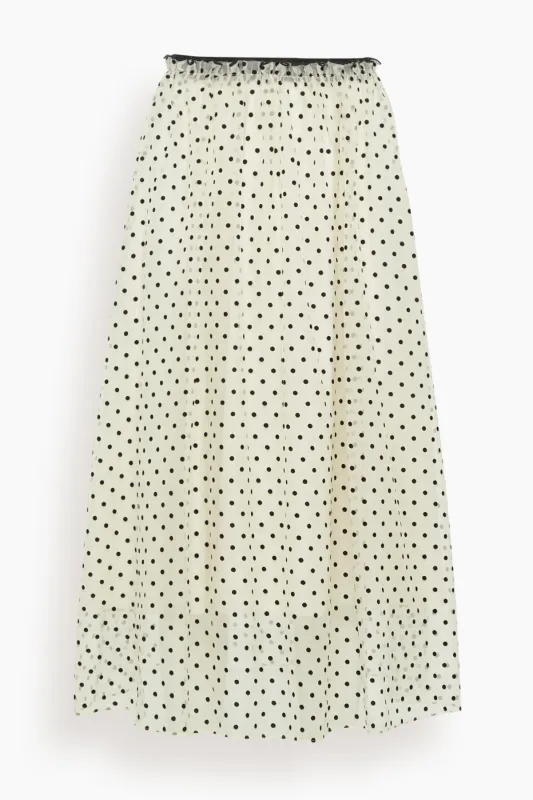 Ainsley Skirt in Cream/Black Multi sold by Hampden Clothing