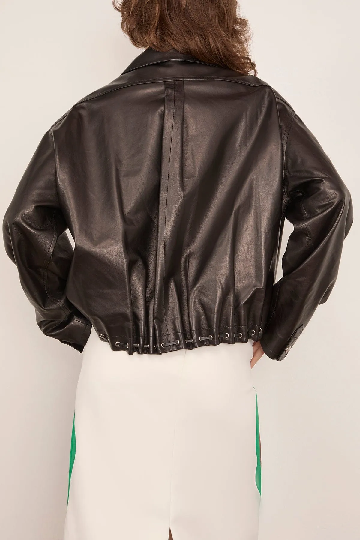 The Leland Leather Jacket in Black sold by Hampden Clothing product image thumbnail 4