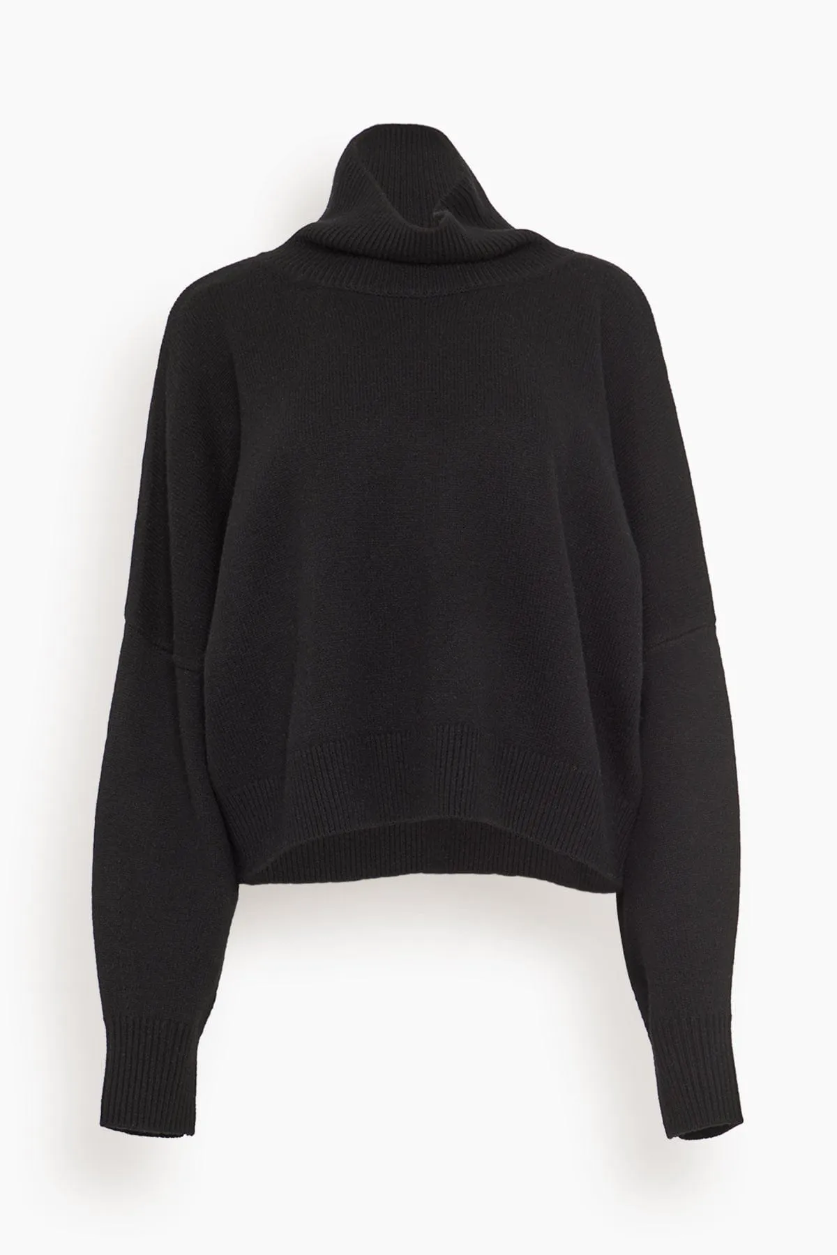 Luke Stand Collar Sweater in Black sold by Hampden Clothing