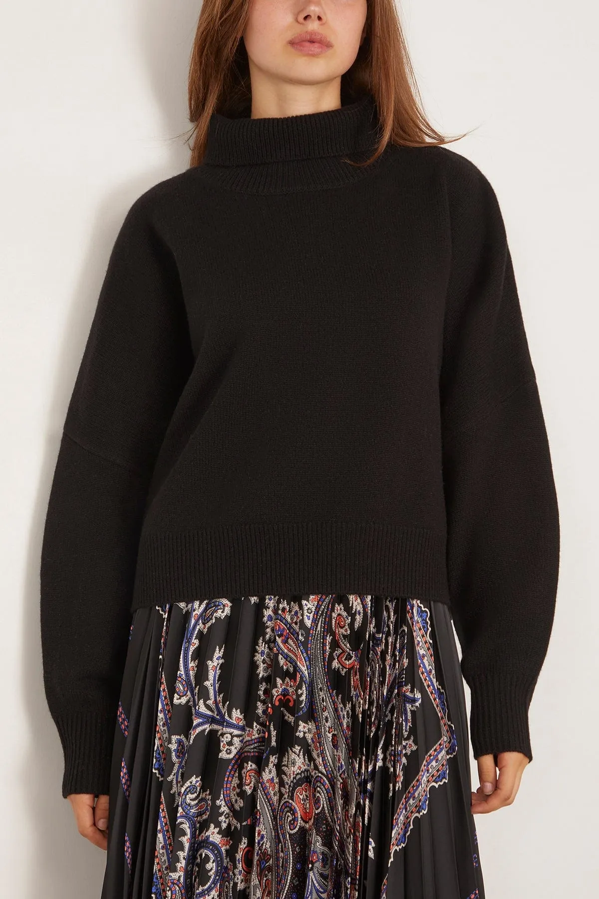 Luke Stand Collar Sweater in Black sold by Hampden Clothing product image thumbnail 3