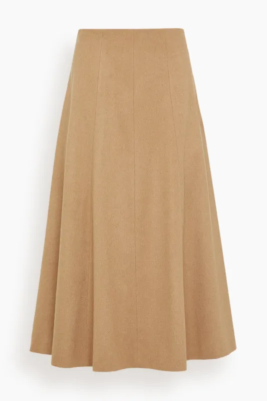 Geneve Skirt in Camel sold by Hampden Clothing