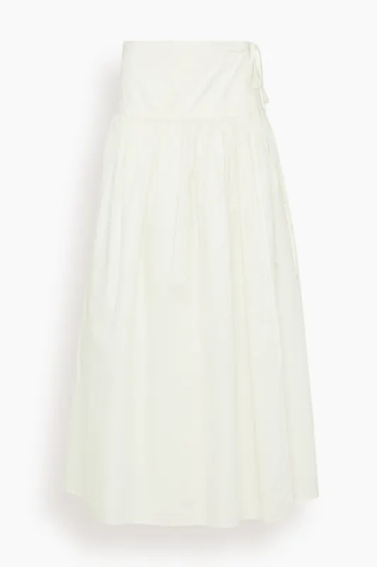 Angeli Maxi Skirt in Cream made by Apiece Apart