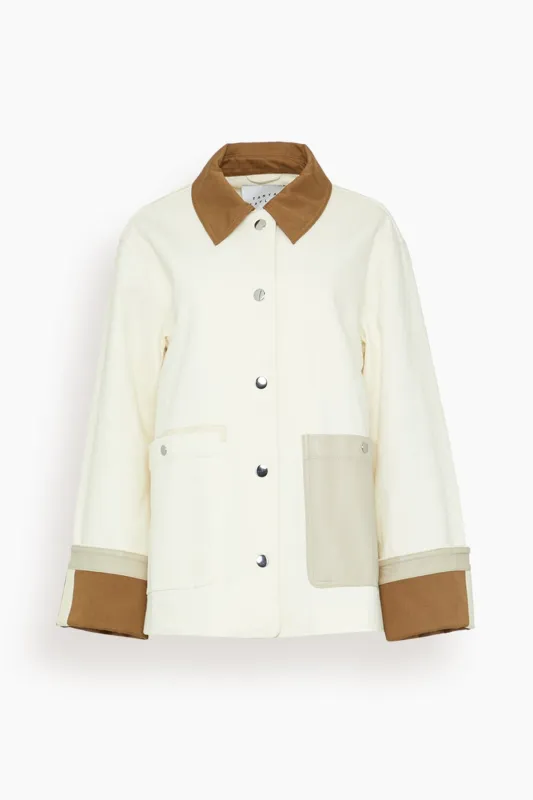 Troy Jacket in Chalk made by Tanya Taylor