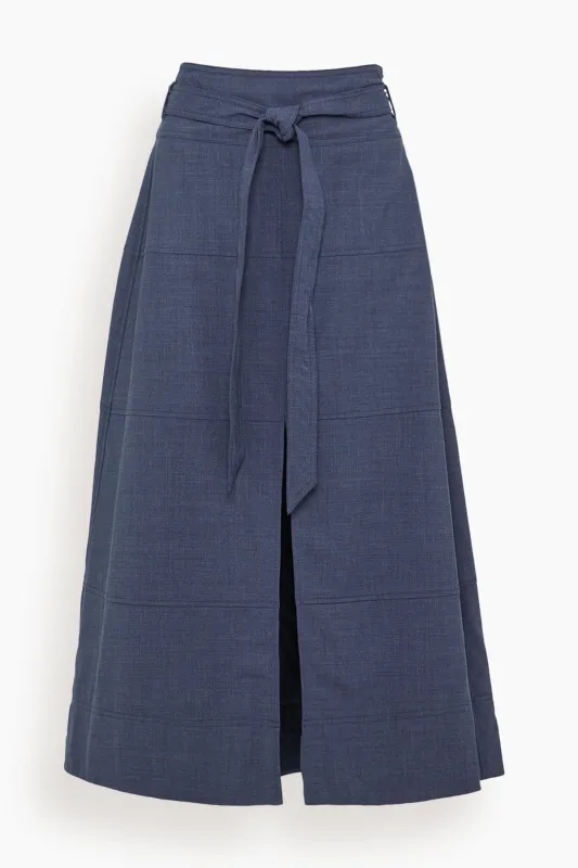 Hudson Skirt in Dark Chambray made by Tanya Taylor
