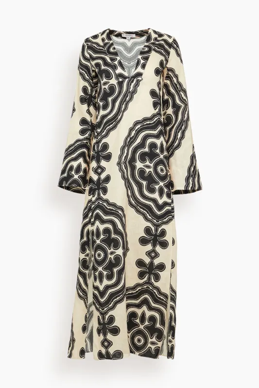 Theodora Column Dress in Niku Cream made by Hampden Clothing