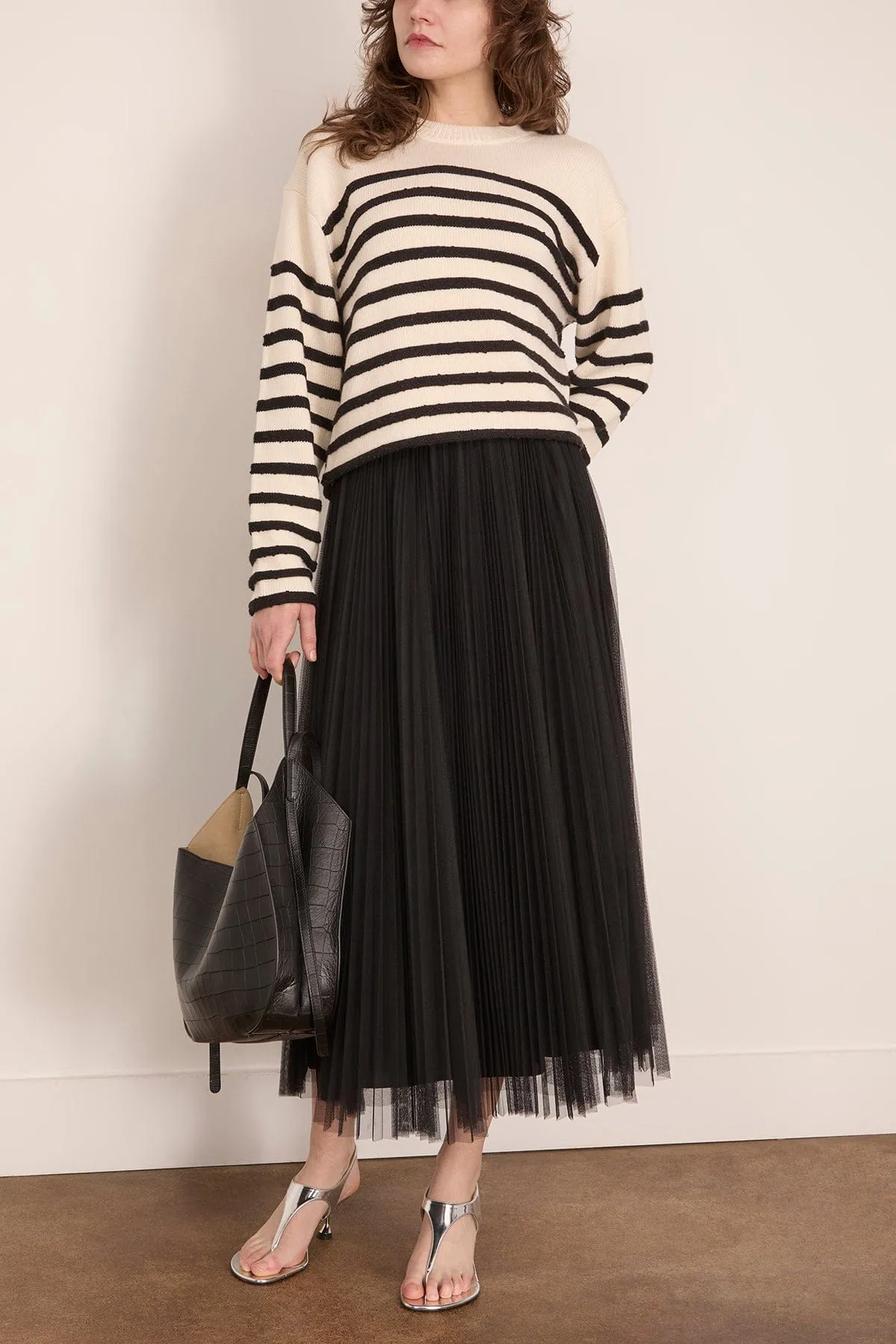 Tulle Soleil Plisse Skirt in Noir sold by Hampden Clothing product image thumbnail 2