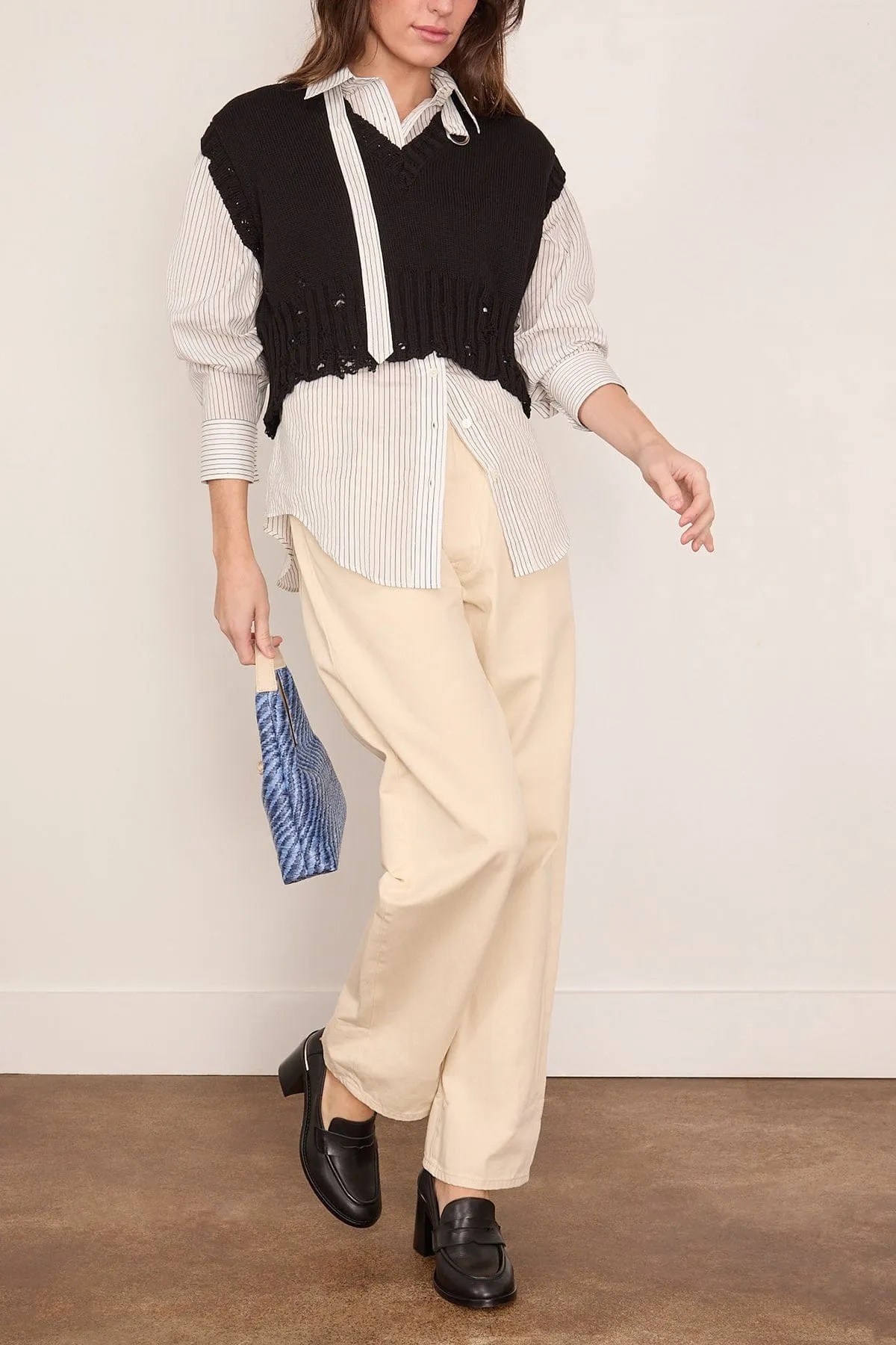 V-Neck Sweater Vest in Black sold by Hampden Clothing product image thumbnail 2