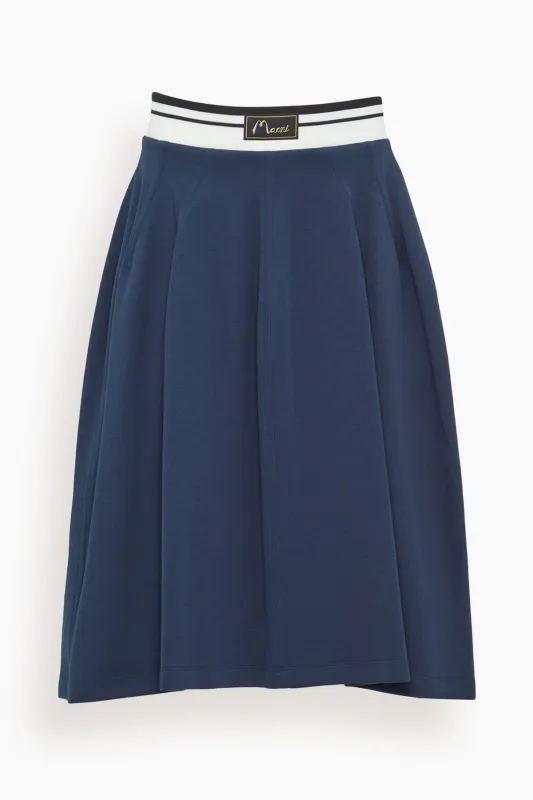 High Waisted Midi Skirt in Ink sold by Hampden Clothing