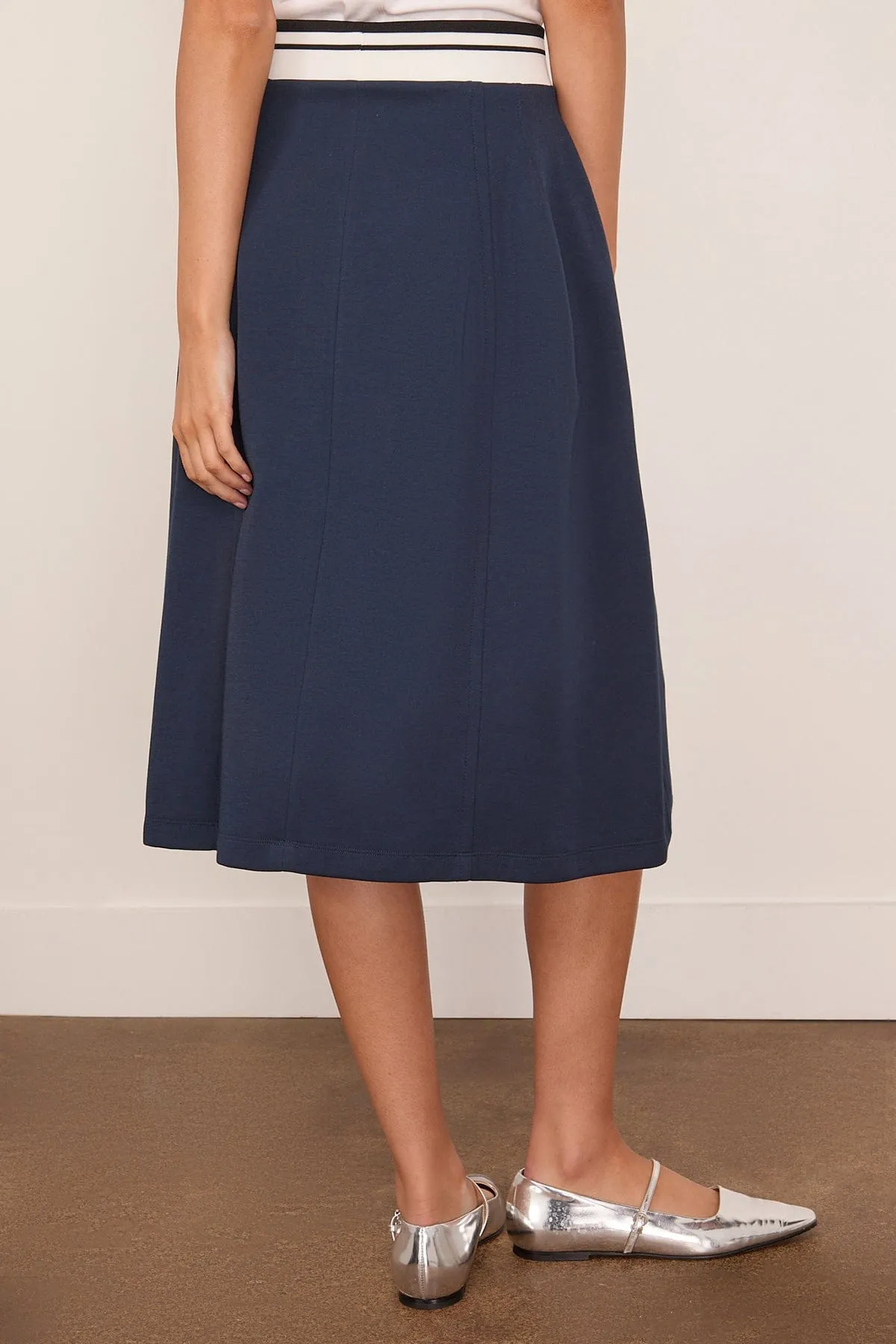 High Waisted Midi Skirt in Ink sold by Hampden Clothing product image thumbnail 4