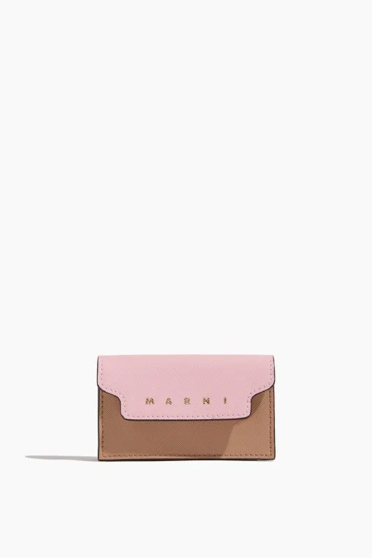 Card Case in Cinder Rose/Pompei/Chocolate sold by Hampden Clothing