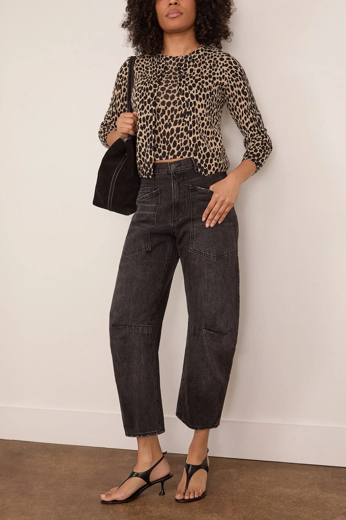 Keelah Cardigan in Taupe/Black Cheetah sold by Hampden Clothing product image thumbnail 2